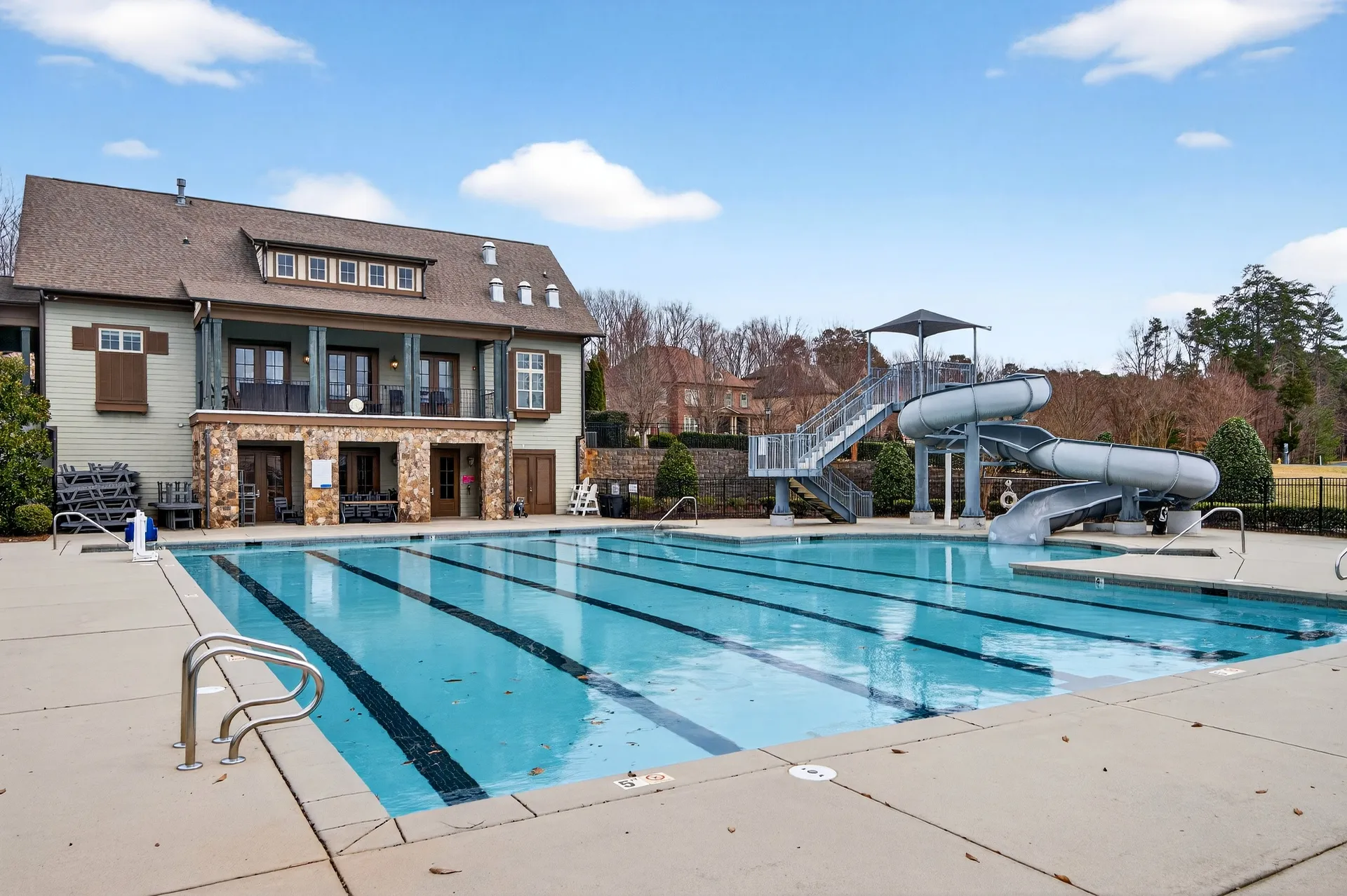 Olmsted resort-style pool and clubhouse